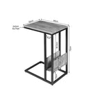 Bijzettafel Slider | Mangohout | Metaal zwart