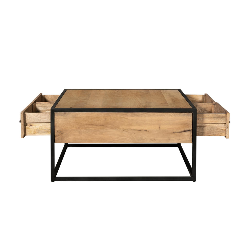 Salontafel Dakota | Mangohout | Metaal industrieel