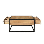 Salontafel Dakota | Mangohout | Metaal industrieel