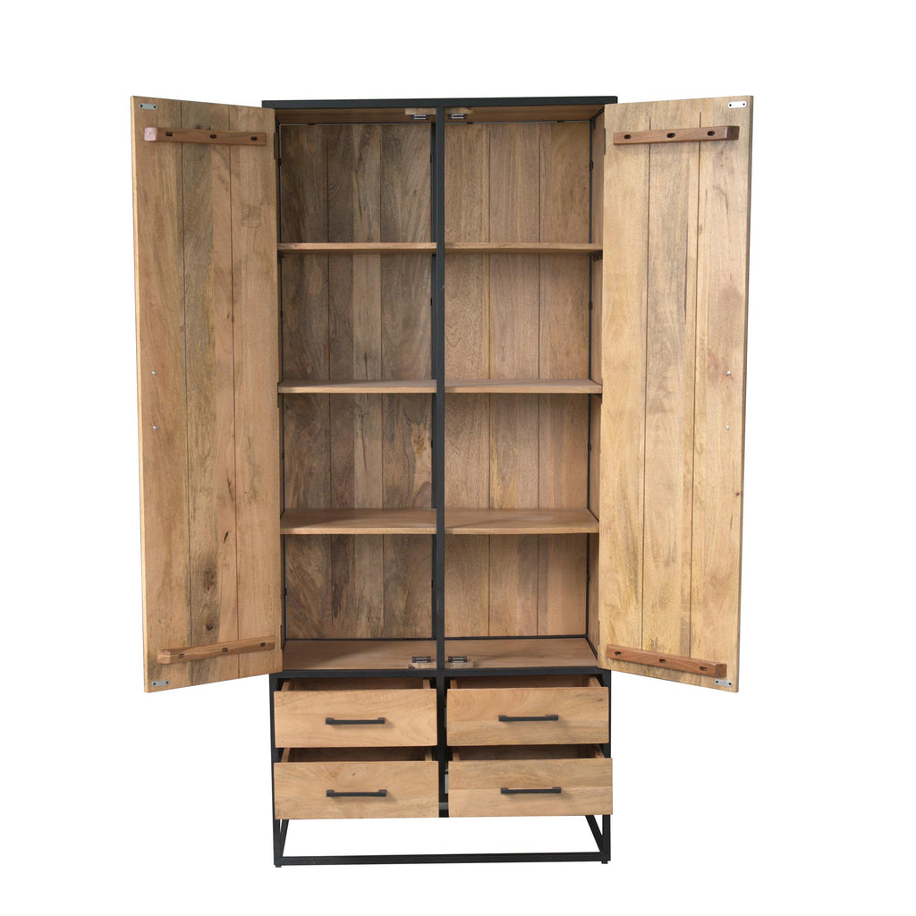 Kabinet Dakota | 2 Deuren | Massief mango naturel