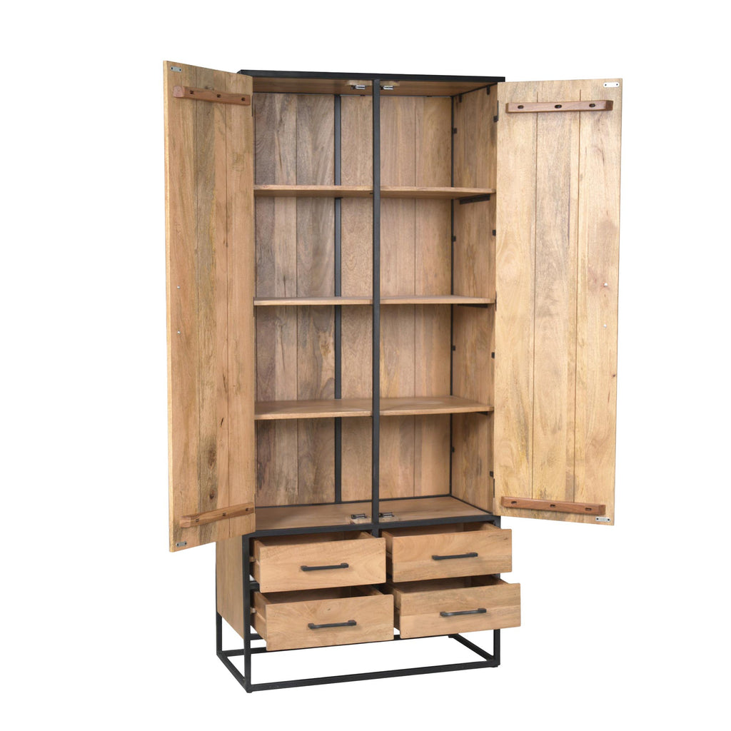 Kabinet Dakota | 2 Deuren | Massief mango naturel