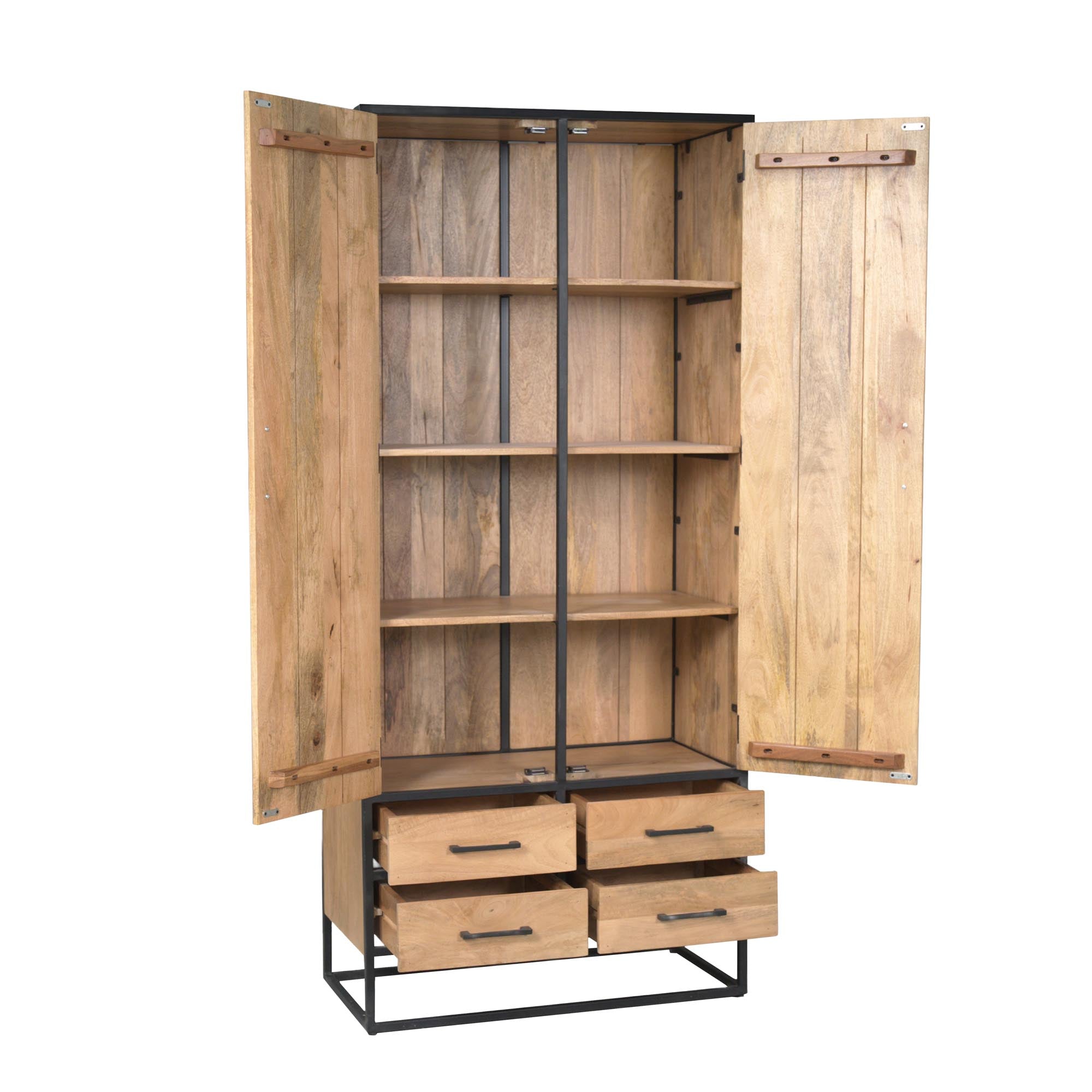 Kabinet Dakota | 2 Deuren | Massief mango naturel
