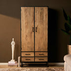 Kabinet Dakota | 2 Deuren | Massief mango naturel