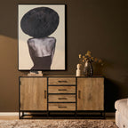 Dressoir Dakota | 4 Lades | Massief mango naturel