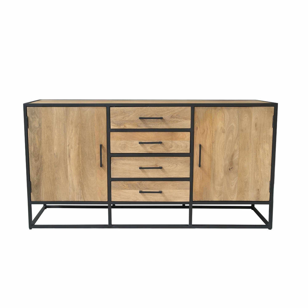 Dressoir Dakota | 4 Lades | Massief mango naturel