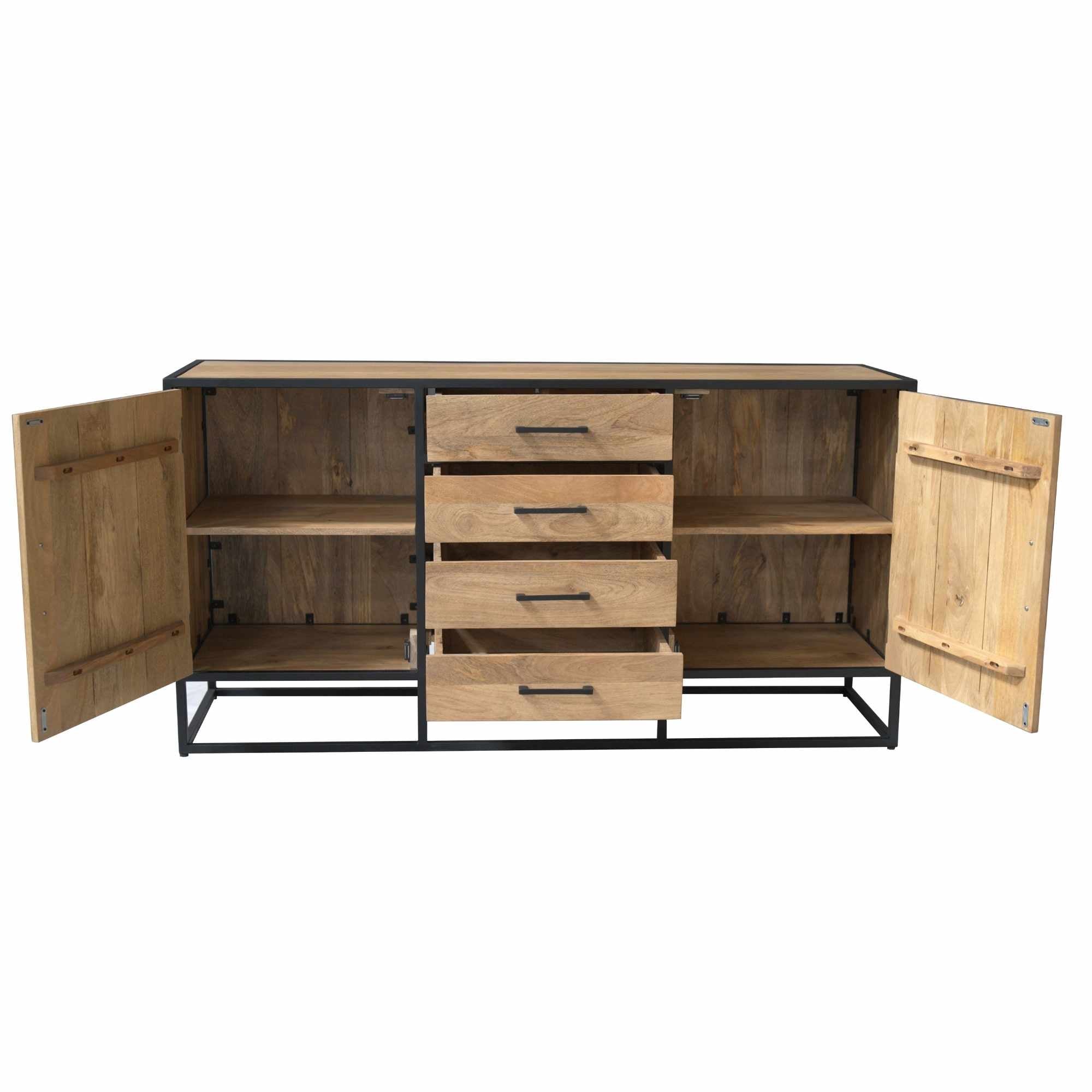 Dressoir Dakota | 4 Lades | Massief mango naturel