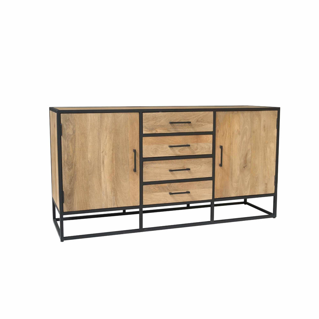 Dressoir Dakota | 4 Lades | Massief mango naturel