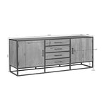 Dressoir Dakota | 4 lades | Massief mangohout licht