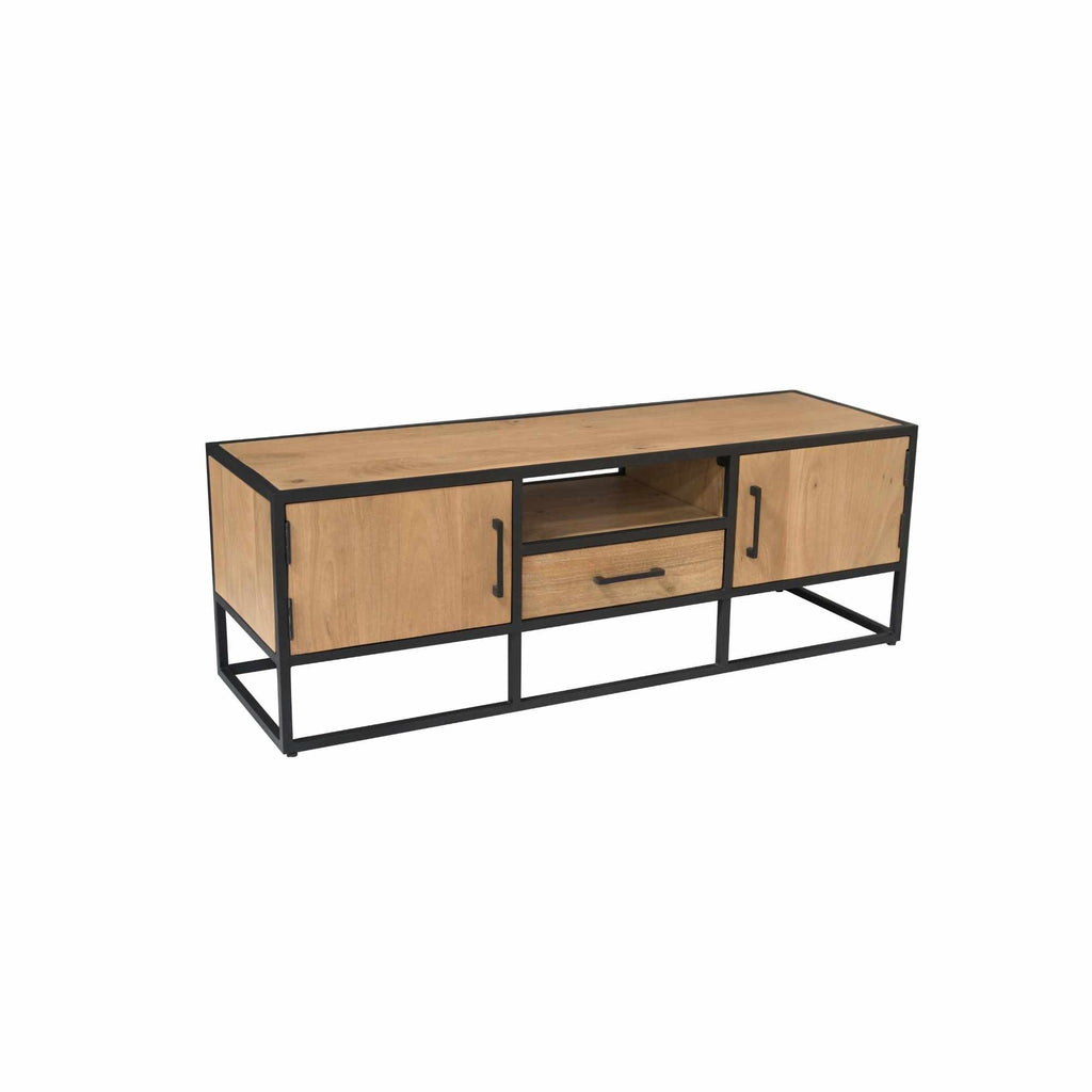 Tv meubel Dakota | Mangohout | 1 Lade & 2 Deuren