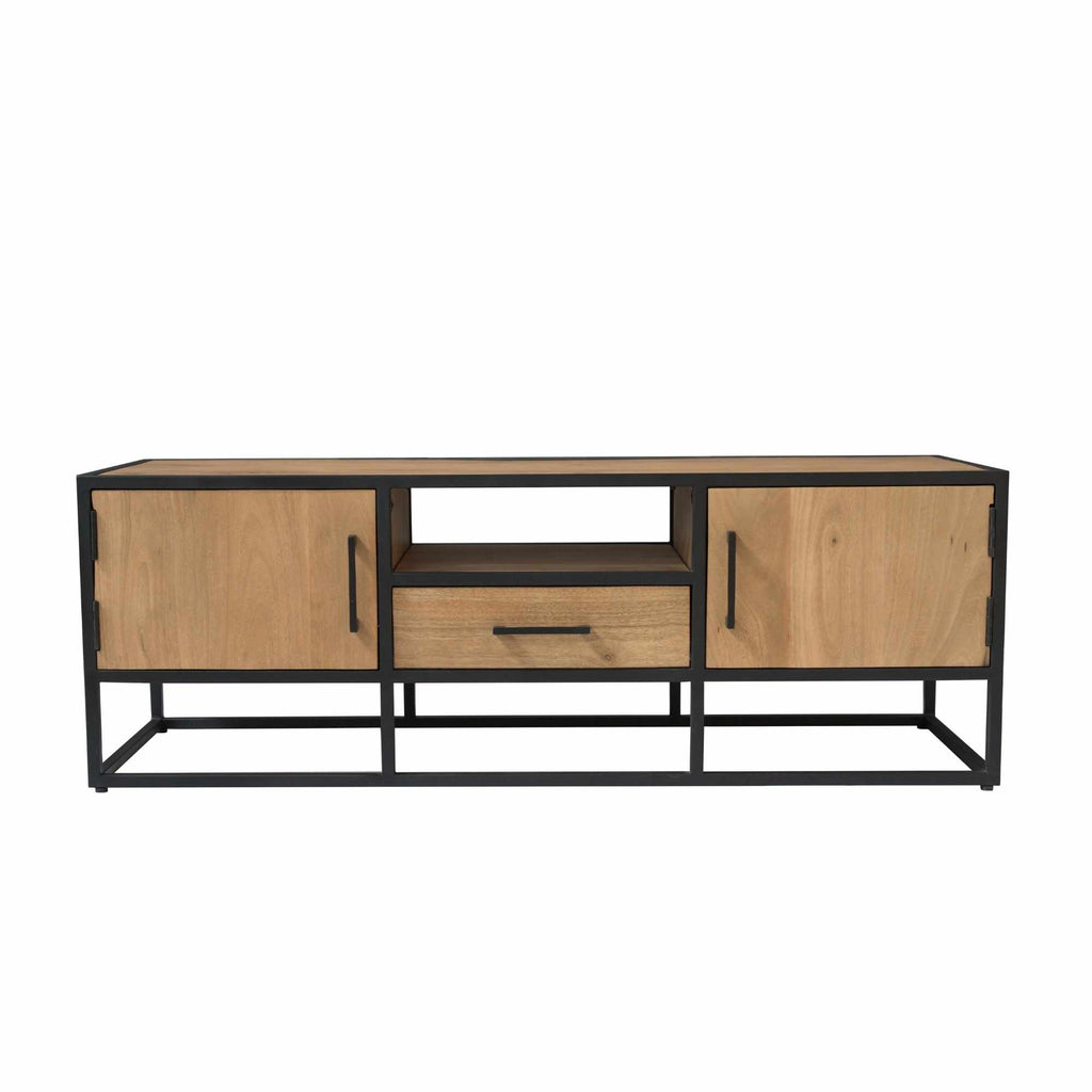 Tv meubel Dakota | Mangohout | 1 Lade & 2 Deuren