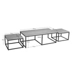 Salontafel Set Dakota | 3-delig | Mango & Zwart