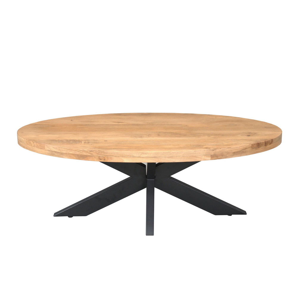 Salontafel Dakota | Ovaal Mangohout | Industrieel