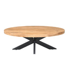 Salontafel Dakota | Ovaal Mangohout | Industrieel
