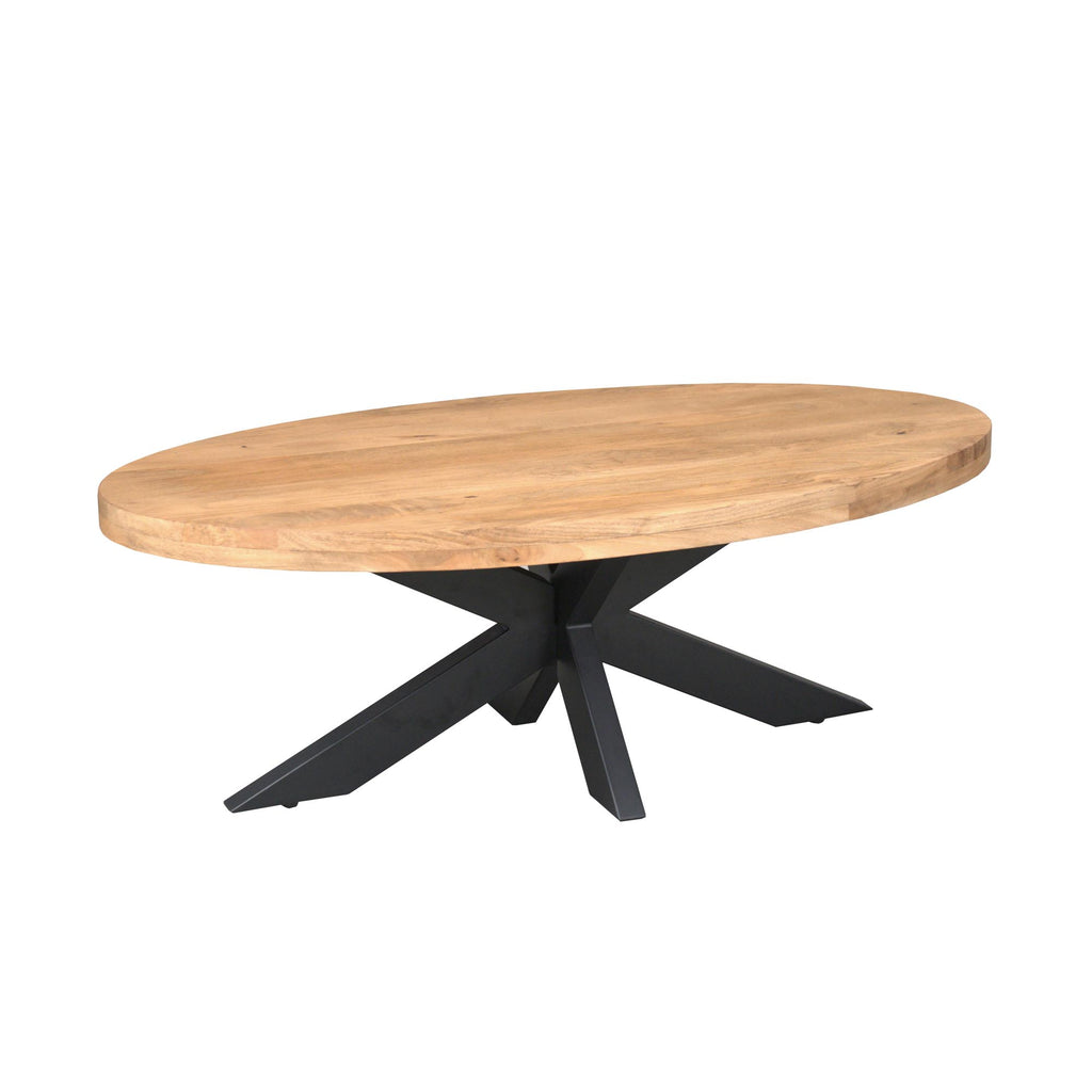Salontafel Dakota | Ovaal Mangohout | Industrieel