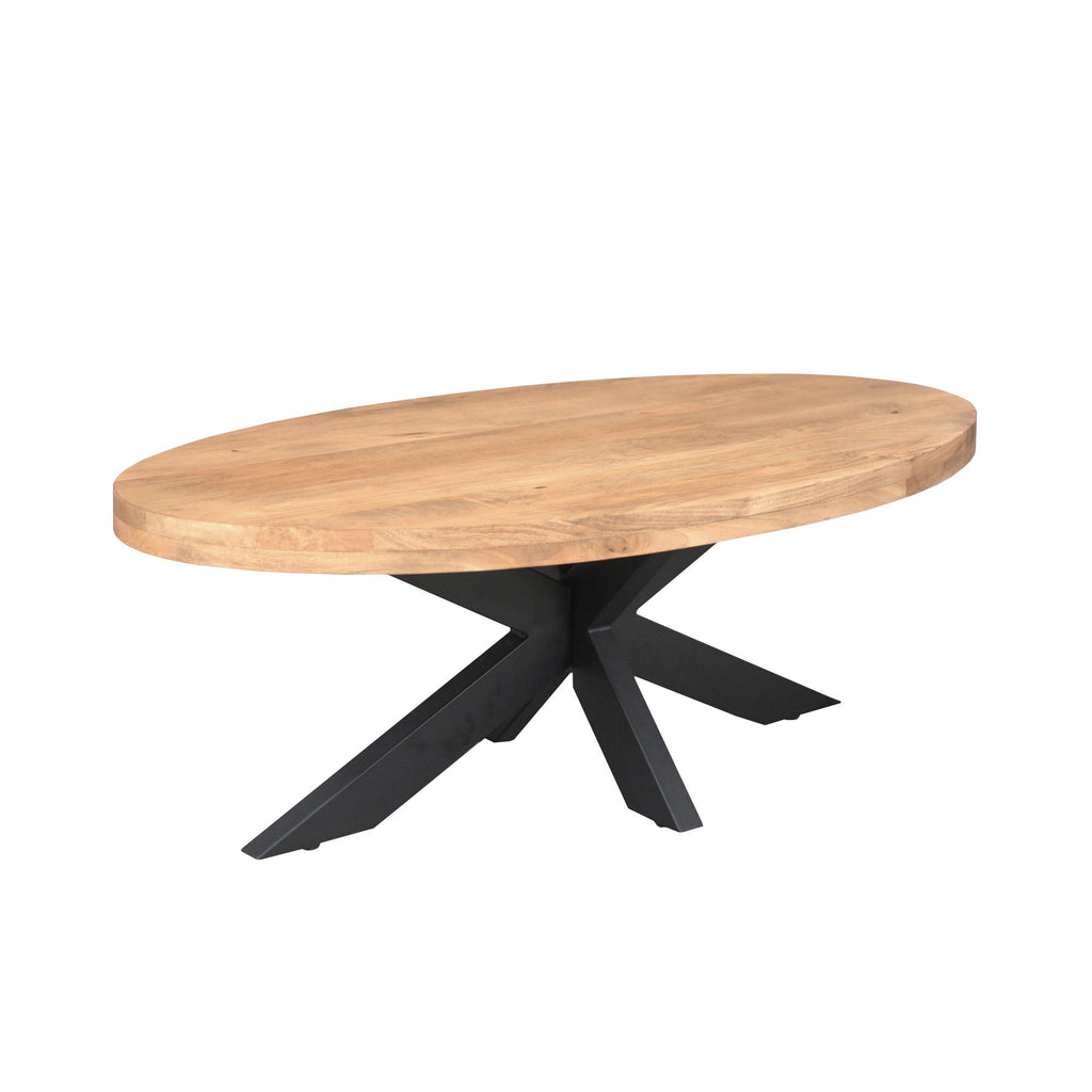 Salontafel Dakota | Ovaal Mangohout | Industrieel