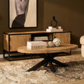 Salontafel Dakota | Ovaal Mangohout | Industrieel