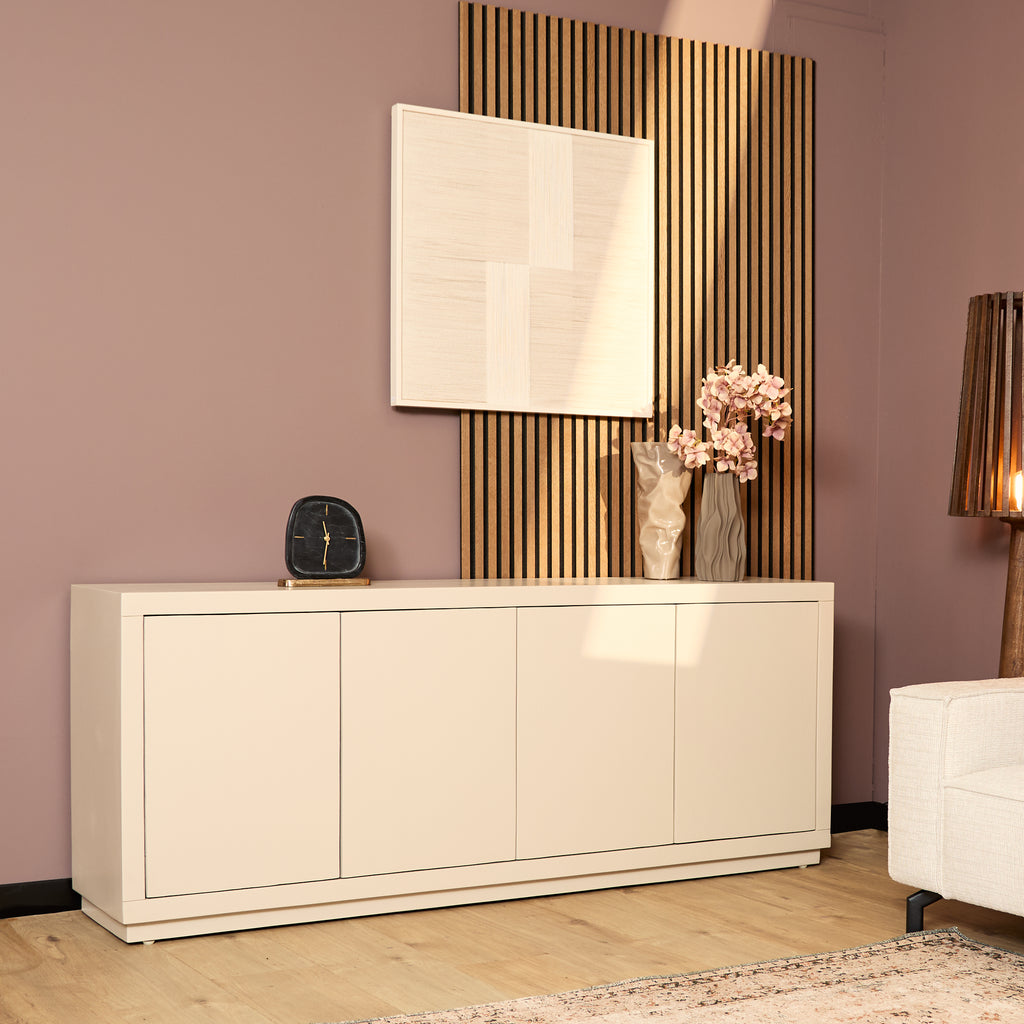 Dressoir Brussel | Sand finish | Mangohout 4-deurs