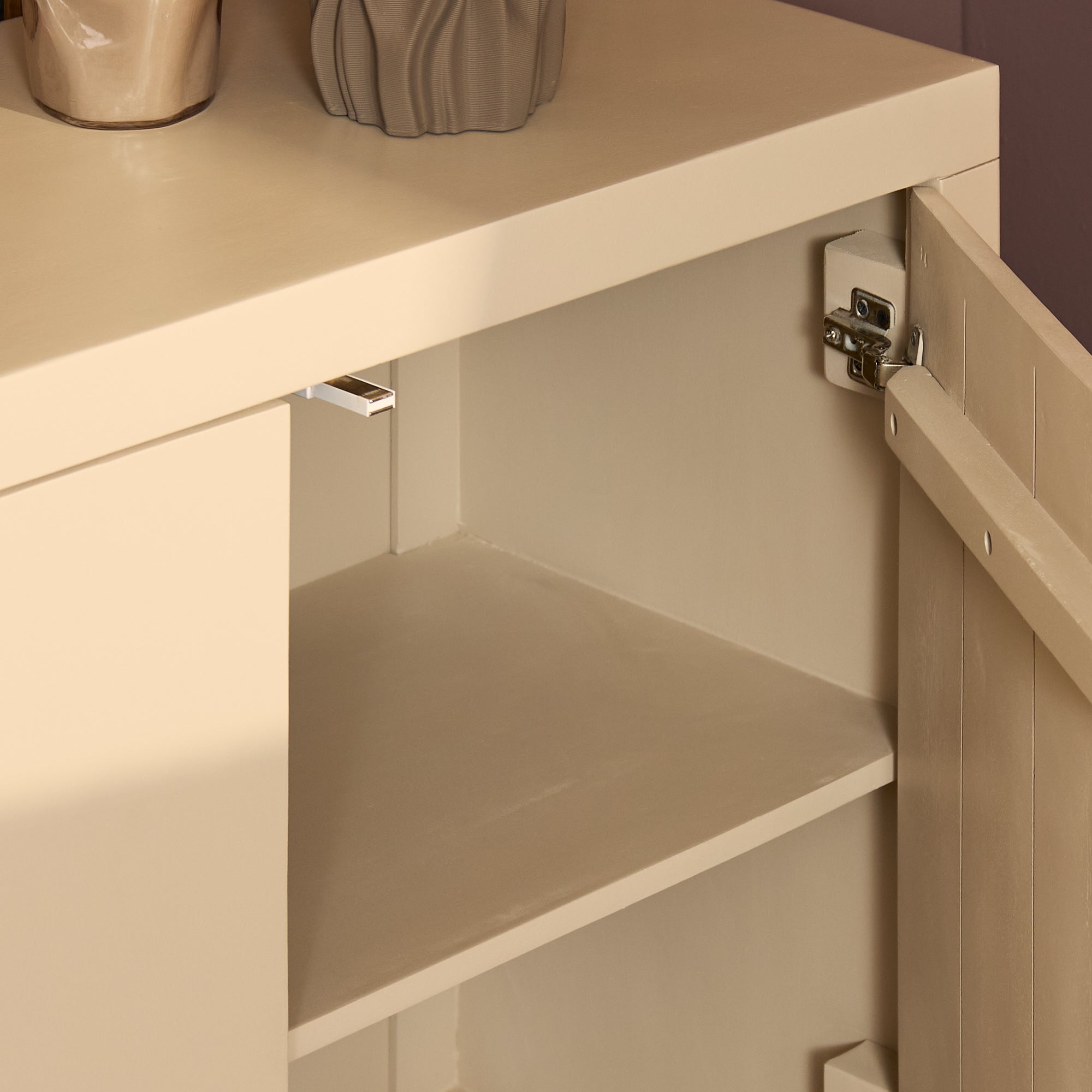 Dressoir Brussel | Sand finish | Mangohout 4-deurs
