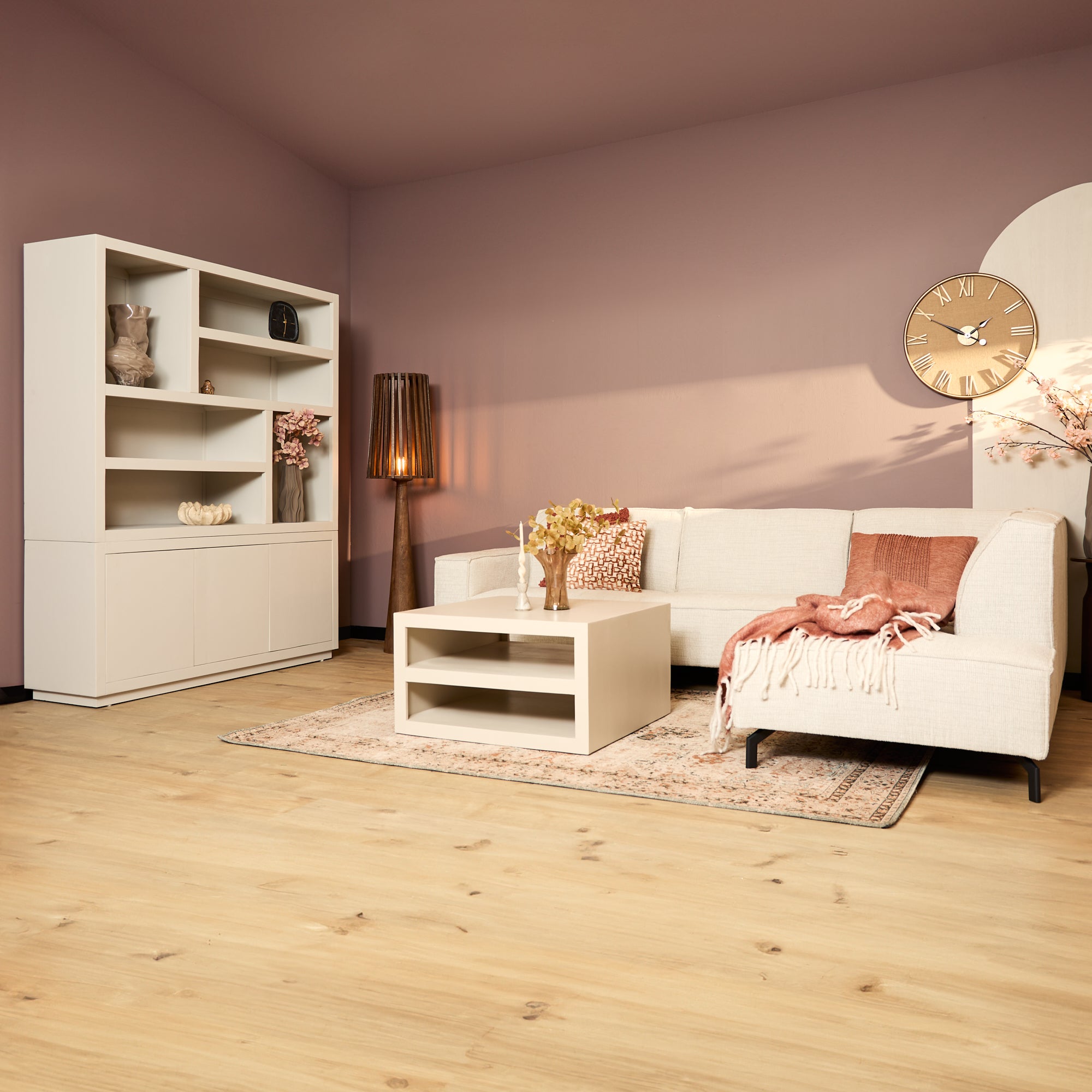 Vakkenkast Brussel XL | 3 Deuren | Mangohout Sand