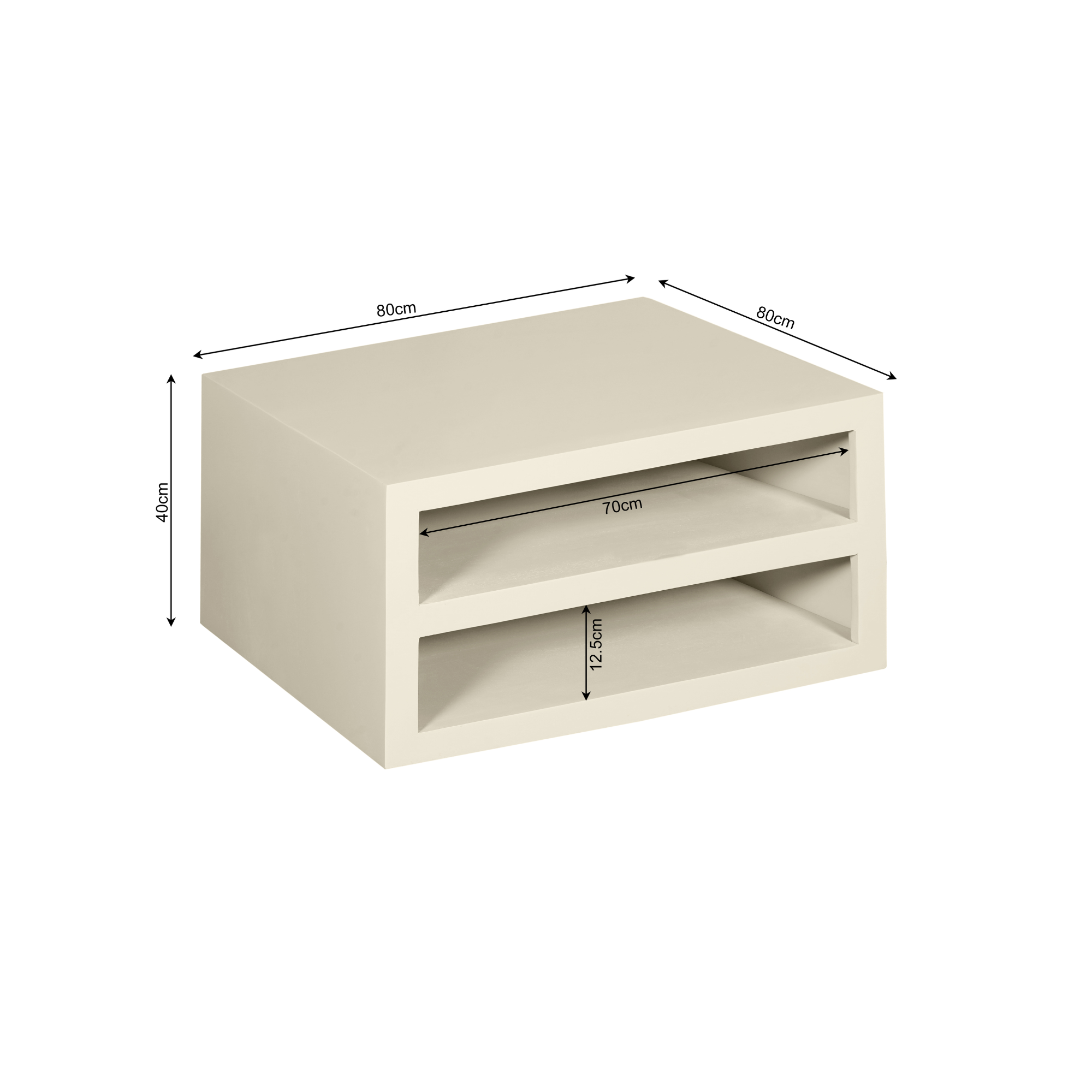 Salontafel Brussel Sand | Mangohout | Sand finish