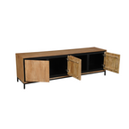 Tv-meubel RichWood | 4 Deuren | Mangohout Zwart