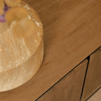Tv-meubel RichWood | 4 Deuren | Mangohout Zwart