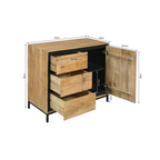 Kabinetkast RichWood | 1 Deur | 3 Lades | Mangohout