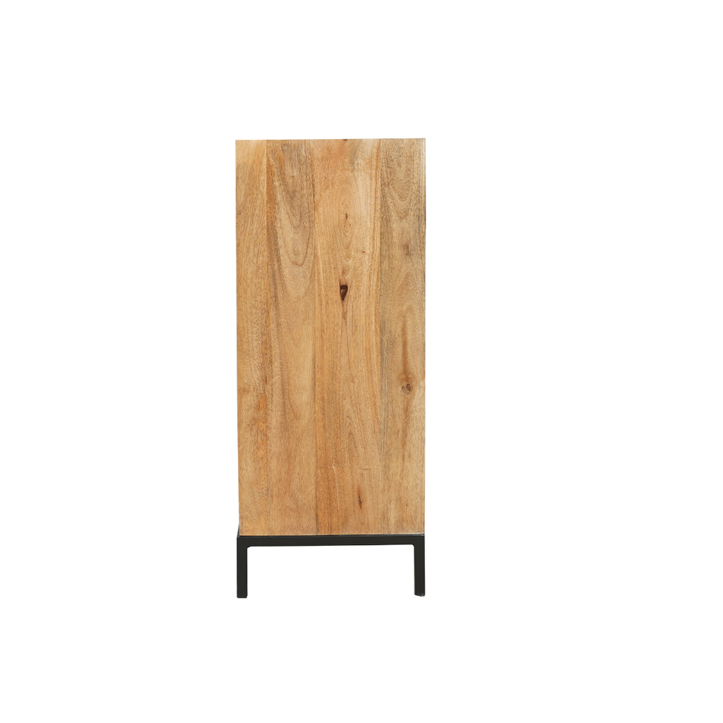 Ladekast RichWood | 5 Lade | Gelakt mangohout & zwart