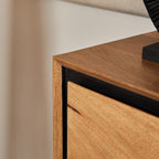 Sidetable RichWood | 3 Lade | Mangohout & Zwart