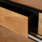 Sidetable RichWood | 4 Lades | Mangohout & Zwart