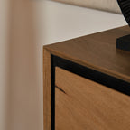 Sidetable RichWood | 3 Lade | Mangohout & Zwart