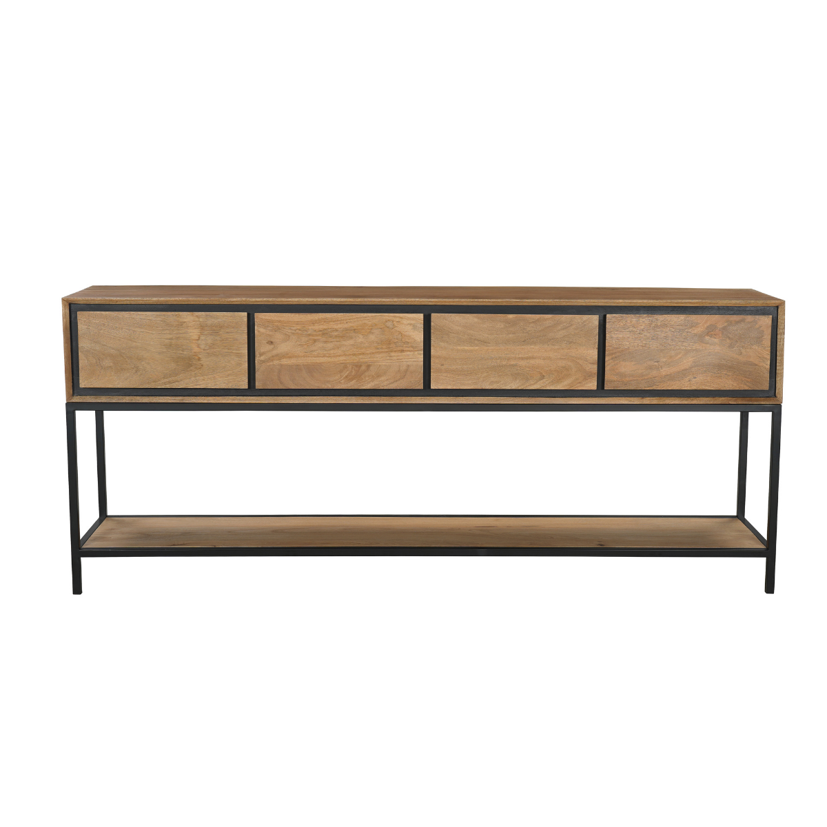 Sidetable RichWood | 4 Lades | Mangohout & Zwart
