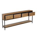 Sidetable RichWood | 4 Lades | Mangohout & Zwart