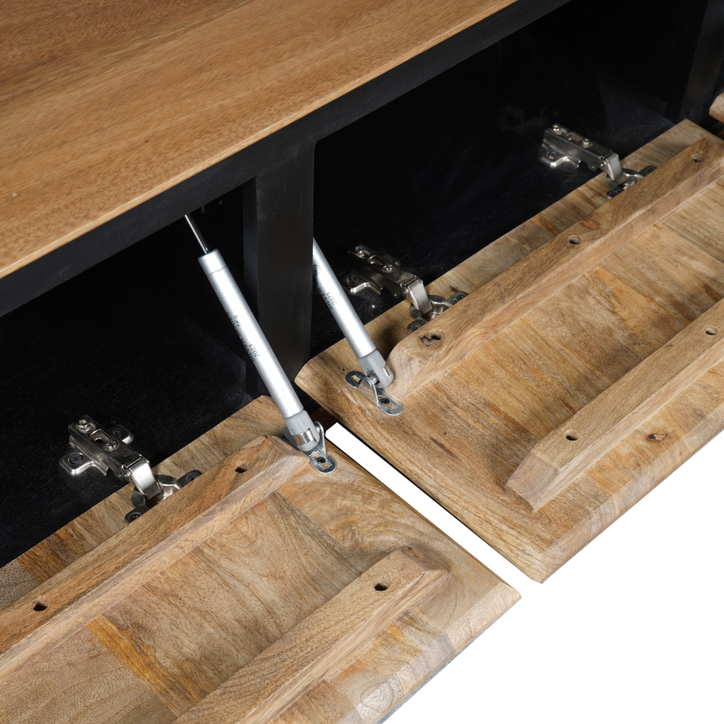 Sidetable RichWood | 4 Lades | Mangohout & Zwart