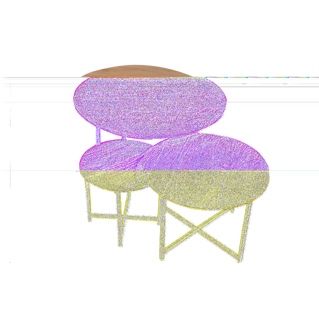 Salontafel RichWood | Set van 3 | Mangohout