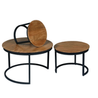 Salontafel RichWood | Set van 3 | Mangohout