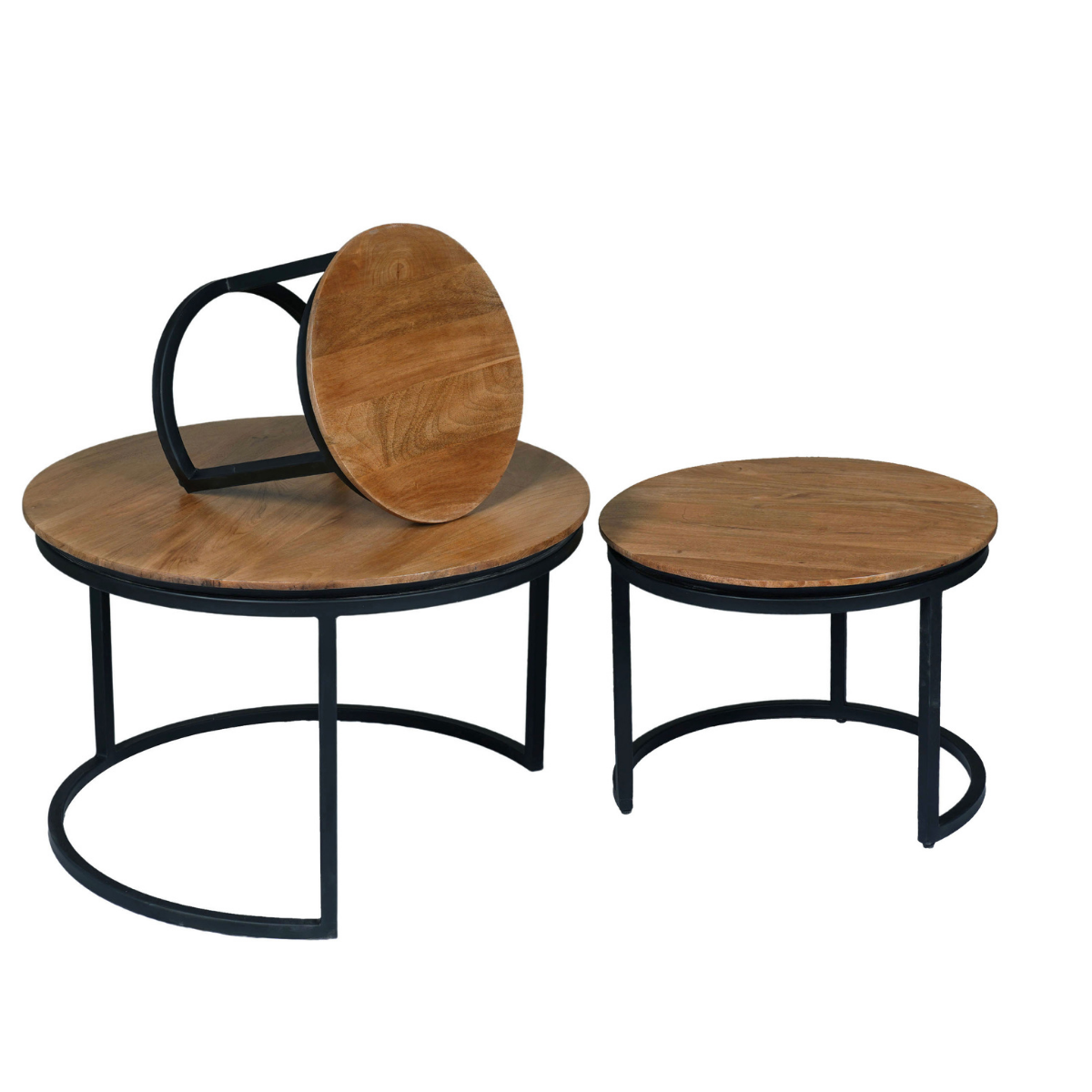Salontafel RichWood | Set van 3 | Mangohout