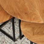 Salontafel RichWood | Set van 3 | Mangohout