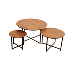 Salontafel RichWood | Set van 3 | Mangohout