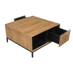 Salontafel RichWood | 2 Laden | Gelakt mangohout