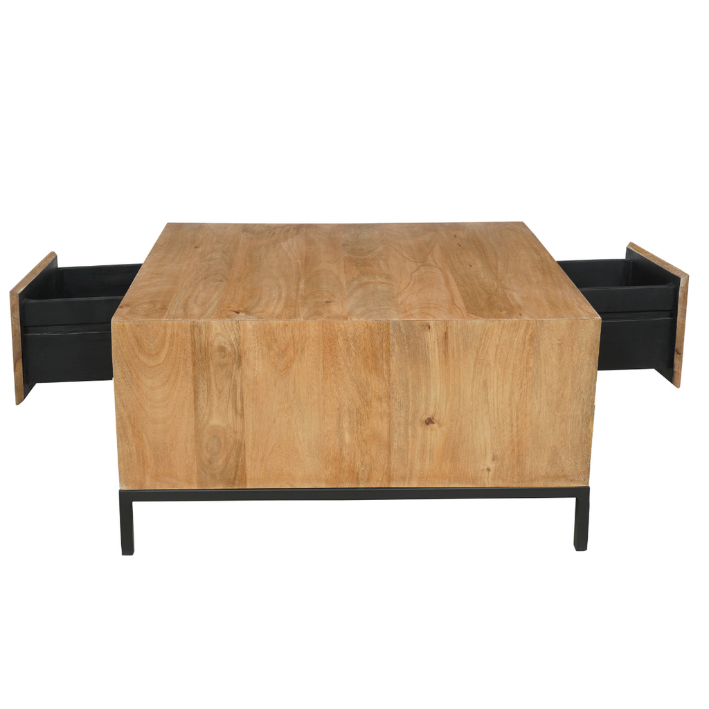 Salontafel RichWood | 2 Laden | Gelakt mangohout
