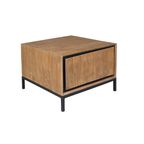 Bijzettafel RichWood | Mangohout | Zwart onderstel