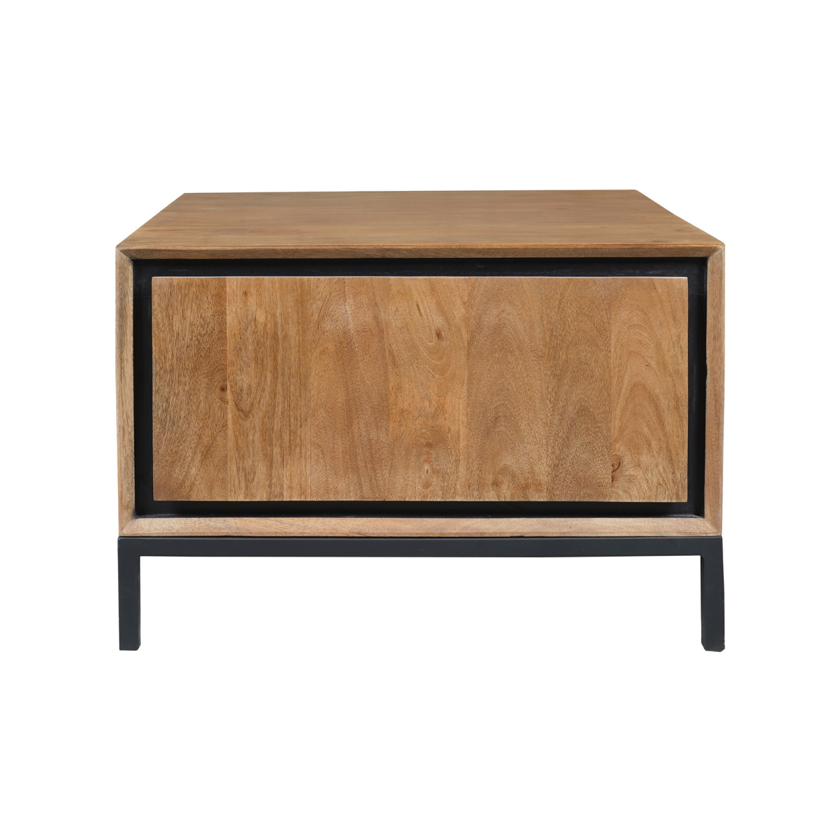 Bijzettafel RichWood | Mangohout | Zwart onderstel