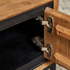 Bijzettafel RichWood | Mangohout | Zwart onderstel