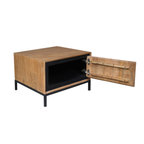 Bijzettafel RichWood | Mangohout | Zwart onderstel