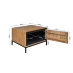 Bijzettafel RichWood | Mangohout | Zwart onderstel