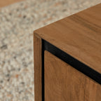 Bijzettafel RichWood | Mangohout | Zwart onderstel