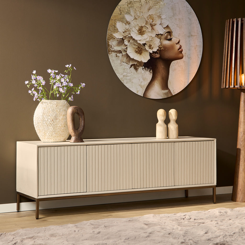 TV meubel Madison Sand | 165 cm | Mangohout sand