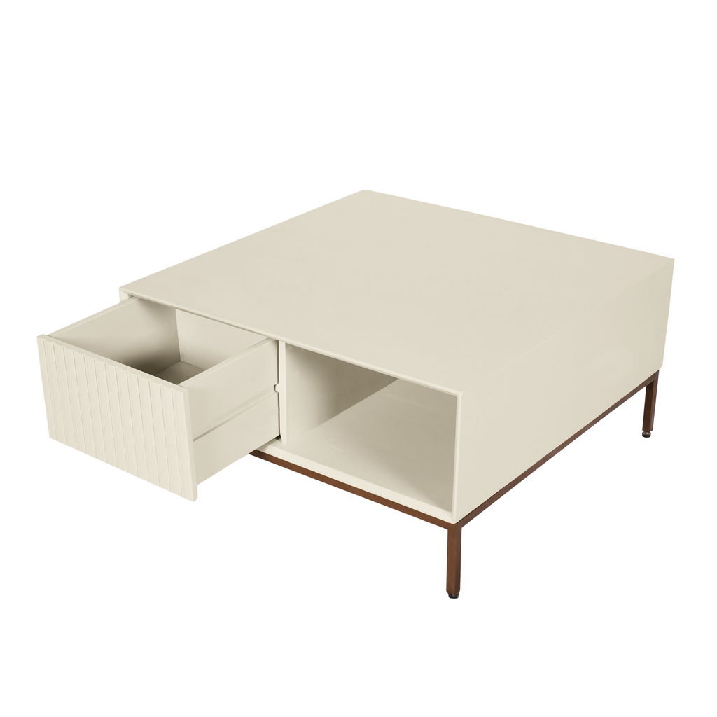 Salontafel Madison Sand | Mangohout | 80x80