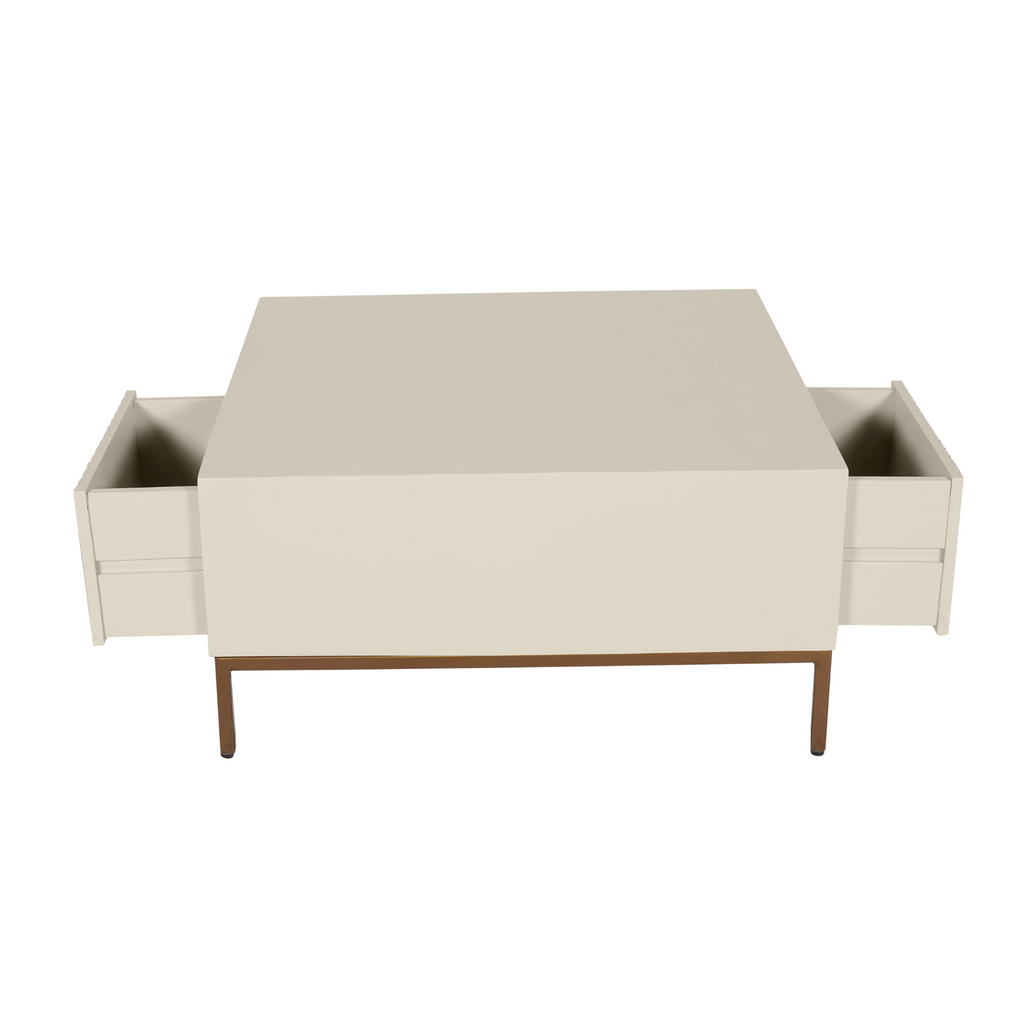 Salontafel Madison Sand | Mangohout | 80x80